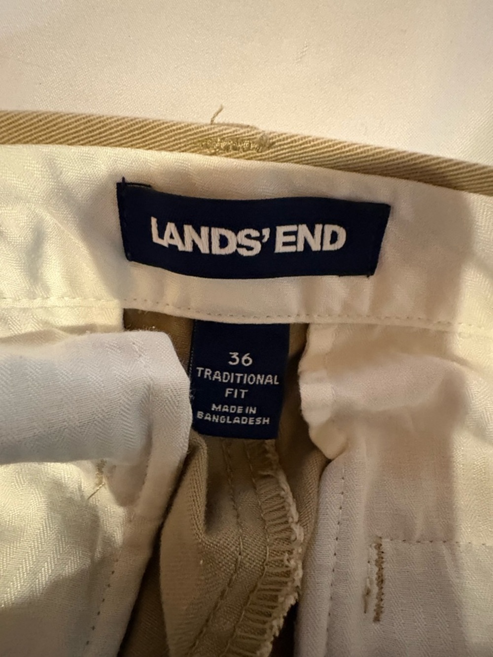 Lands' End Khaki/Tan Men's Shorts - Picture 3 of 3